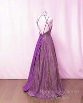 Glitter Ball Gown Semi Formal Prom Dresses Cross Back